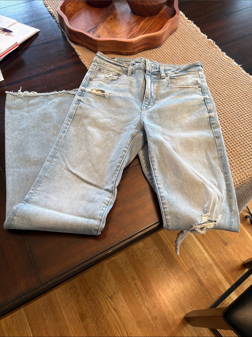 American Eagle Outfitters Light Blue Flare Leg Jeans